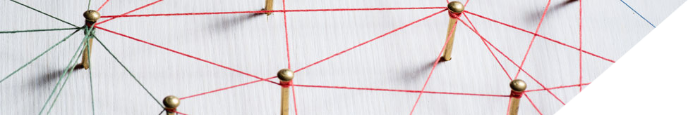 Banner image of pins connecting string on a board.