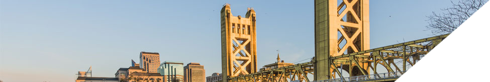 Banner image of the Tower Bridge in Sacramento.